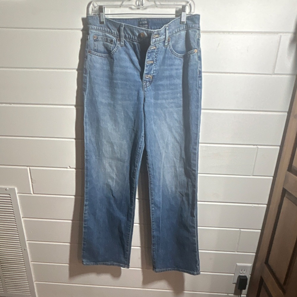 J.CREW Women's Wide-Leg Full Length Jeans Blue Size 28 Waist  5-Pocket